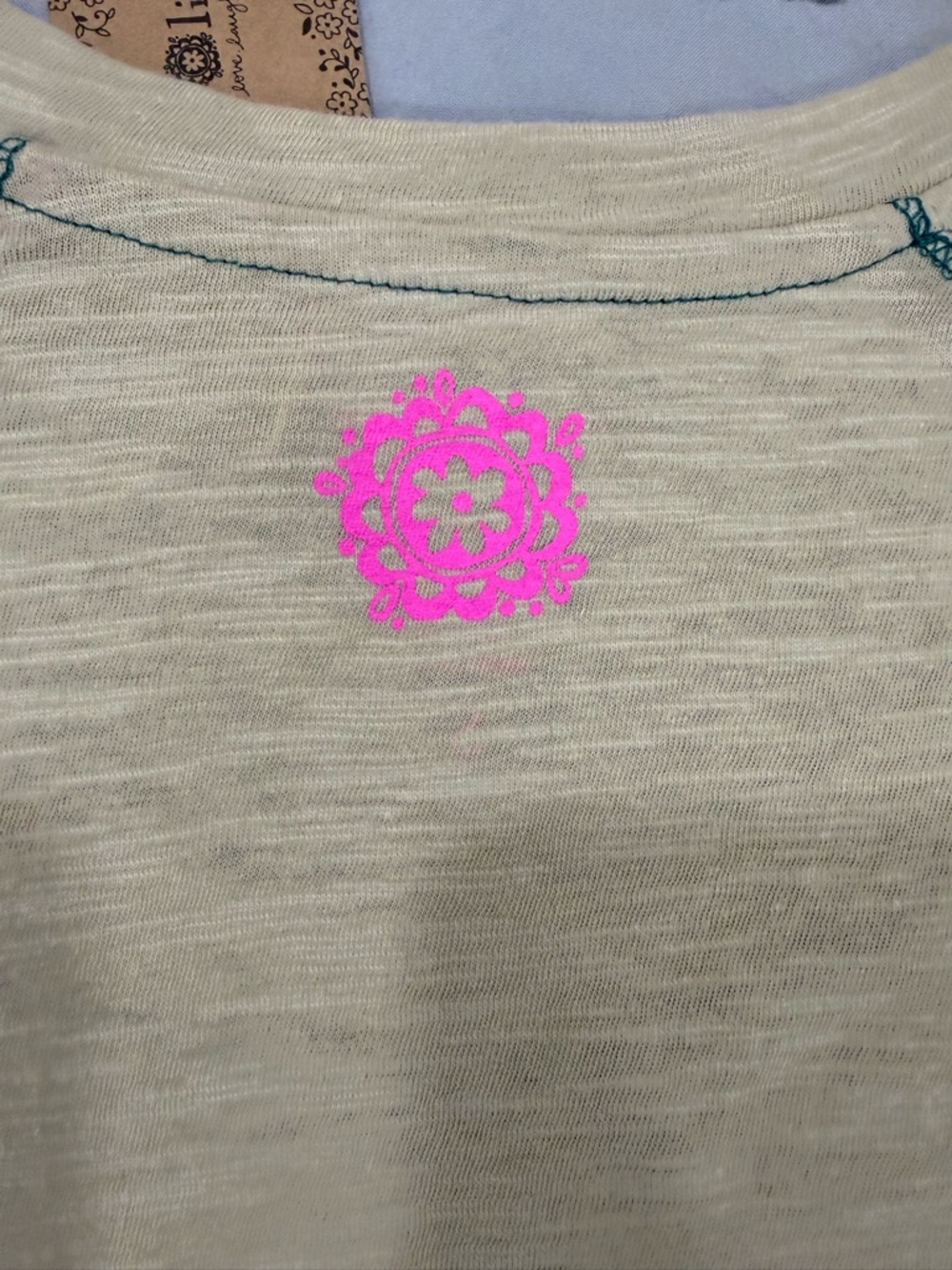 NATURAL LIFE Beige Short-Sleeve Tee with Pink & Orange Floral Graphic - Picture 12 of 12
